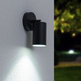 HOFTRONIC Lago Wandspot Zwart IP44 Dimbaar 6000K