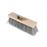 Homéa Essentiel Wandelbezem van hout met pvc-vezel, grijs en beige, L 32 cm