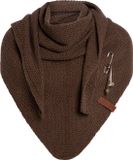 Knit Factory Coco Gebreide Omslagdoek - Driehoek Sjaal Dames - Bruine Sjaal - Hazel - 190x85 cm