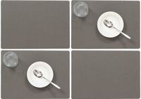 Wicotex Luxe Placemats Plain - Set van 12 - Gris foncé - 43 x 30 cm