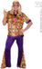 Widmann Hippie Kostuum Hippie Dude Fluweel Mr Dude Kostuum Man Small Carnaval kostuum Verkleedkleding