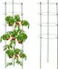 Relaxdays Plantensteun - Set van 2 - Metaal - Kunststof - 4 Ringen - 91 x 28 cm - Groen