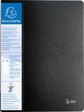 Exacompta Up Line Showalbum met vaste rug en etiket op 3 zijden- harde PP- 30 tassen - 60 zichten - A4 - Zwart