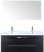 BES LED Seville Badmeubelset 120 cm - 2 Laden Black Oak - Wastafel Enjoy Dubbel met Spiegel