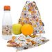 Nerthus FIH 1013 roestvrij stalen fles set broodtas en rugzak kinderen leeuwen school