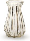 Jodeco Grace vaas - transparant/goud - glas - 12 x 18 cm