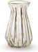 Jodeco Grace vaas - transparant/goud - glas - 12 x 18 cm