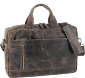 Kangaro Roberto Romano Laptoptas PALERMO Bruin Leer 41x28x8cm