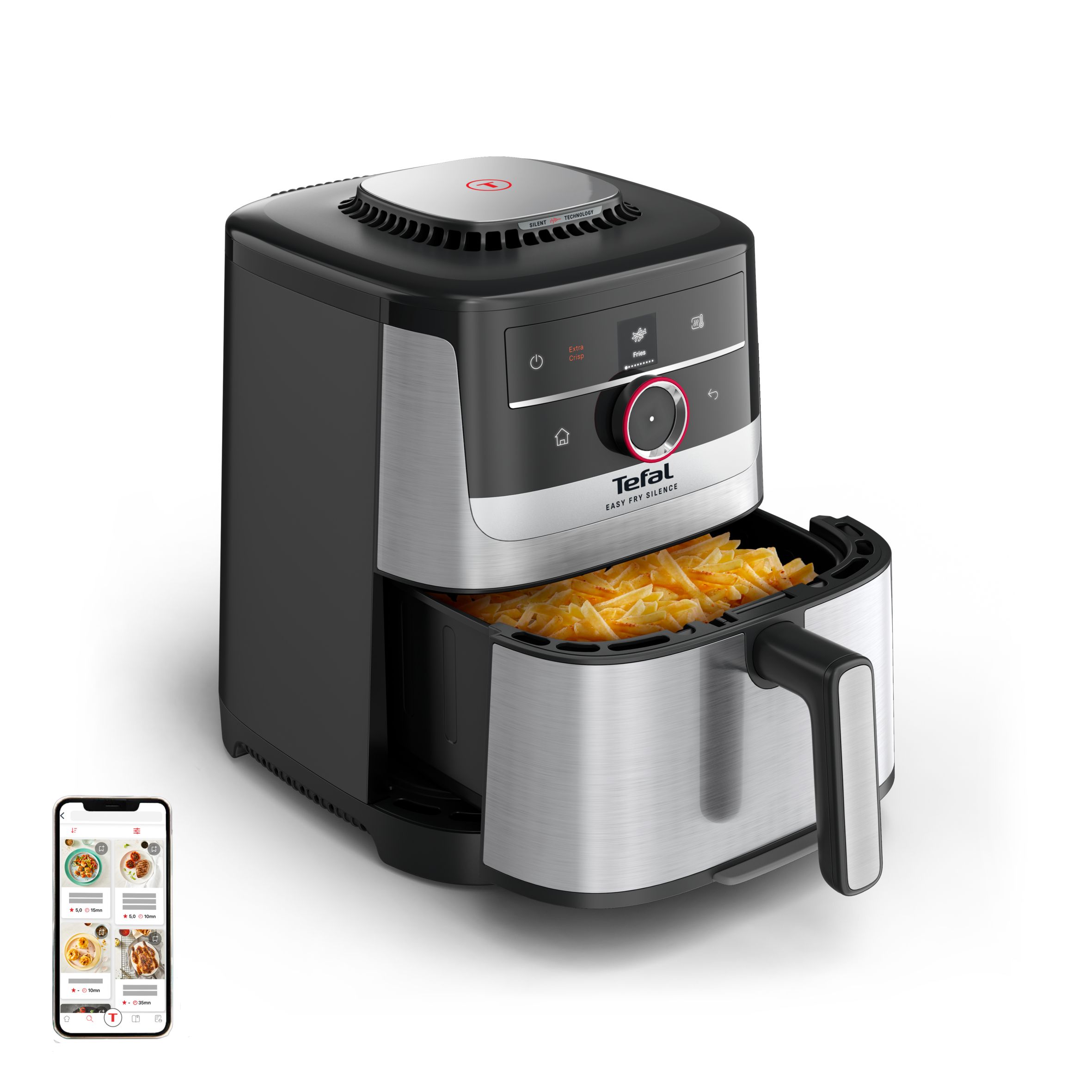 Tefal Easy Fry Smart & Silence SS EY572D - Stille Air Fryer