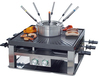 Solis Combi Grill 3 in 1 Raclette Gourmetstel - 8 Personen - Zilver/Zwart