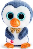 Nici Pluche Knuffel Pinguïn Sniffy - Wit/Blauw - 15 cm