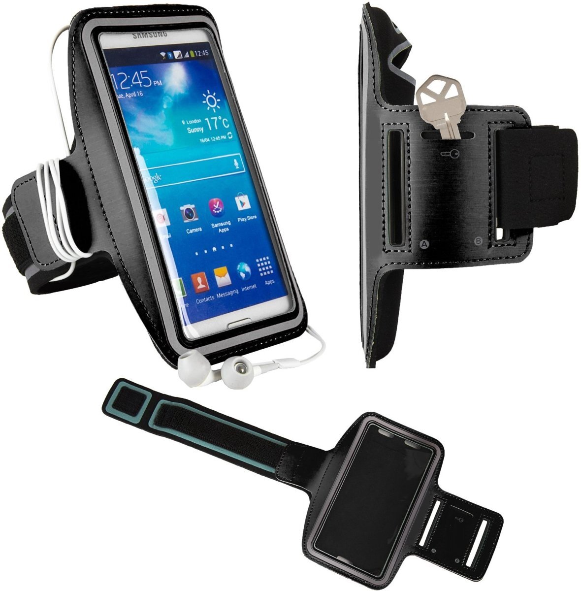 Aml Sportarmband Samsung Galaxy S5 / S6 / S7 / Edge A3 A5 A7 J5 2016 Huawei P8 P9 P9 Lite HTC 10 & Sony Xperia X XA XZ Z5 Premium hardloop sport armband Accessoire van uitstekende kwaliteit