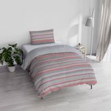 Italian Bed Linen Athena dekbedovertrekset met tas en kussenslopen, bedrukt, BELEN ROOD, eenpersoonsbed
