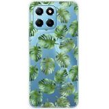 1001 coques Huawei Honor X8 5Ghoesje met monstera bladerenprint