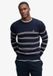 Superdry - Gestreepte Katoenen Trui Slanke Pasvorm - Heren - Navy/Roze - Maat S