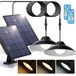 Panneau solaire, applique murale, 50W, IP65, avec télécommande, 2 pièces