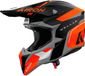 Airoh Wraaap Conquer Motocrosshelm Zwart Mat/grijs/oranje Maat S