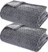 Atmosphera Plaid/bankdeken Monnet - 2x - betongrijs - 180 x 230 cm