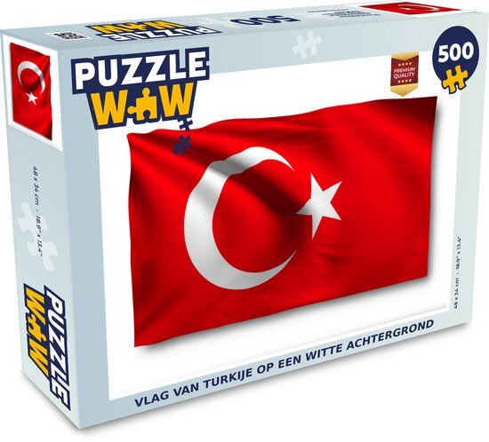 MuchoWow Puzzel Vlag van Turkije - Legpuzzel - Puzzel 500 stukjes