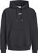 Jack &amp; jones Jack & Jones Trui Jcoclub Back Script Print Sweat Hoo 12300458 Black Mannen Maat - L