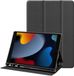 Selected by GSMpunt.nl Tablet Hoes Geschikt voor Apple iPad 10.2 (2019/2020/2021) | Luxe Tri-Fold Book Case | Kunst Leren Bescherm Hoes | Standaard Functie | Zwart