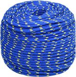 vidaXL Multifunctioneel touw 6 mm 250 m Blauw PP