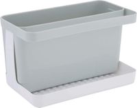 Axentia 130669 Caddy opberghulp gootsteen organizer voor de keuken, kunststof, grijs/wit, ca. 20 x 12 x 11 cm