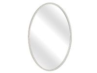 ESPEJO Metal Plateado Oval Cordon