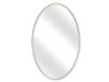 ESPEJO Metal Plateado Oval Cordon