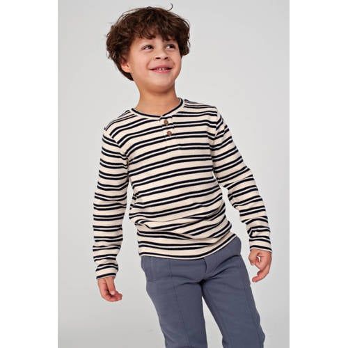 Sturdy longsleeve Rock the Earth - offwhite/donkerblauw