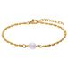Lucardi - Dames Stainless steel goldplated armband parel - Armband - Staal - Goudkleurig - 19 cm