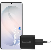 Samsung Galaxy S26 Plus 256GB Wit 5G + BlueBuilt Oplader 45 Watt Zwart