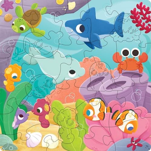 Ravensburger WOODEN Kinderpuzzel 12004080 - Color Game of the Seas