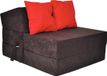 Viking Choice Luxe logeermatras - bruin - camping matras - reismatras - opvouwbaar matras - 200 x 70 x 15 - met rode kussens