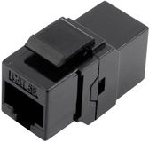 Tru Components 93013c1176 RJ45 dubbele koppeling 1425900 Adapter, recht Zwart 1 stuk(s)