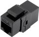 Tru Components 93013c1176 RJ45 dubbele koppeling 1425900 Adapter, recht Zwart 1 stuk(s)