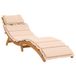 VidaXL Ligbed massief acaciahout beige