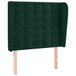 VidaXL Hoofdbord met randen 83x23x118/128 cm fluweel donkergroen