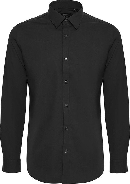 Matinique Robo Stretch Overhemd Zwart - Heren - Maat XS