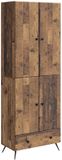 vidaXL - Kast - Set - 2 - st - Oud - hout - Bewerkt - hout