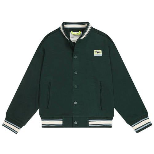 Tumble 'n Dry bomberjack met contrast bies - donkergroen