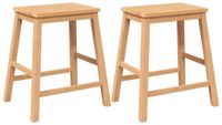 vidaXL Barstoelen set van 2 massief rubberhout, stoel, keukenbarkruk, restaurantstoel, ontbijtbarkruk
