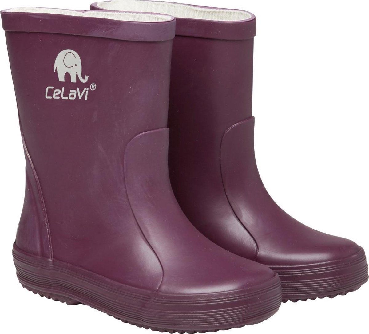 CELAVI Regenlaarzen kinderen - Donkerpaars - maat 24