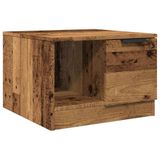 VidaXL Salontafel 50x50x36 cm bewerkt hout oud houtkleurig