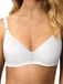 Nur Die Katoenen beha, beugelloze dubbellaagse softcup-beha, zacht, comfortabel, onzichtbaar, naadloos onder de kleding voor dames, wit, 95B