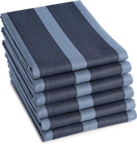 DDDDD Baxter Theedoek - 60x65 cm - Denim - 6 stuks