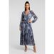 GUESS Eco Breanna Robe Longue Indigo Toile De Jouy Taille: XS