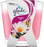 Glade Décor Geurkaars in glas, Relaxing Zen (frisse geur), 6-pack (6 x 70 g)