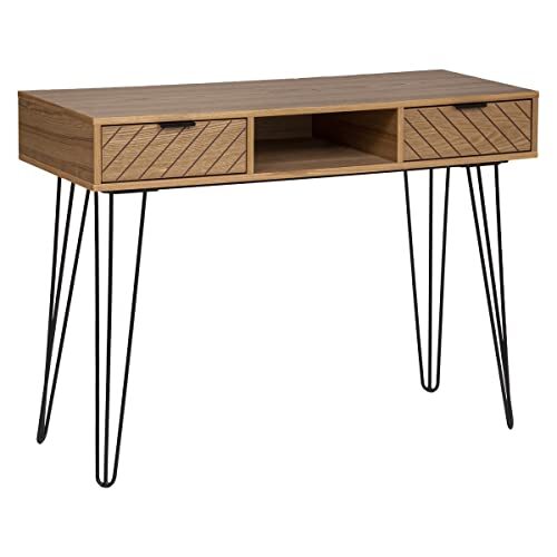 ATMOSPHERA CREATEUR D'INTERIEUR Atmosphera-Meuble Consoletafel, 2 laden, van hout en metaal, hoogte 78,5 cm