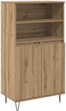 vidaXL Highboard Bruin Bewerkt Hout 60 x 36 x 110 cm